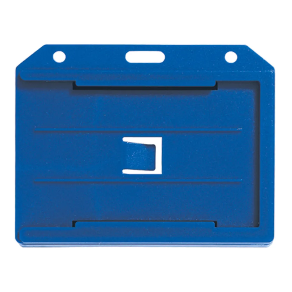 Blue Multi-Card - Horizontal - Rigid Plastic Badge Holder - 50 per pack